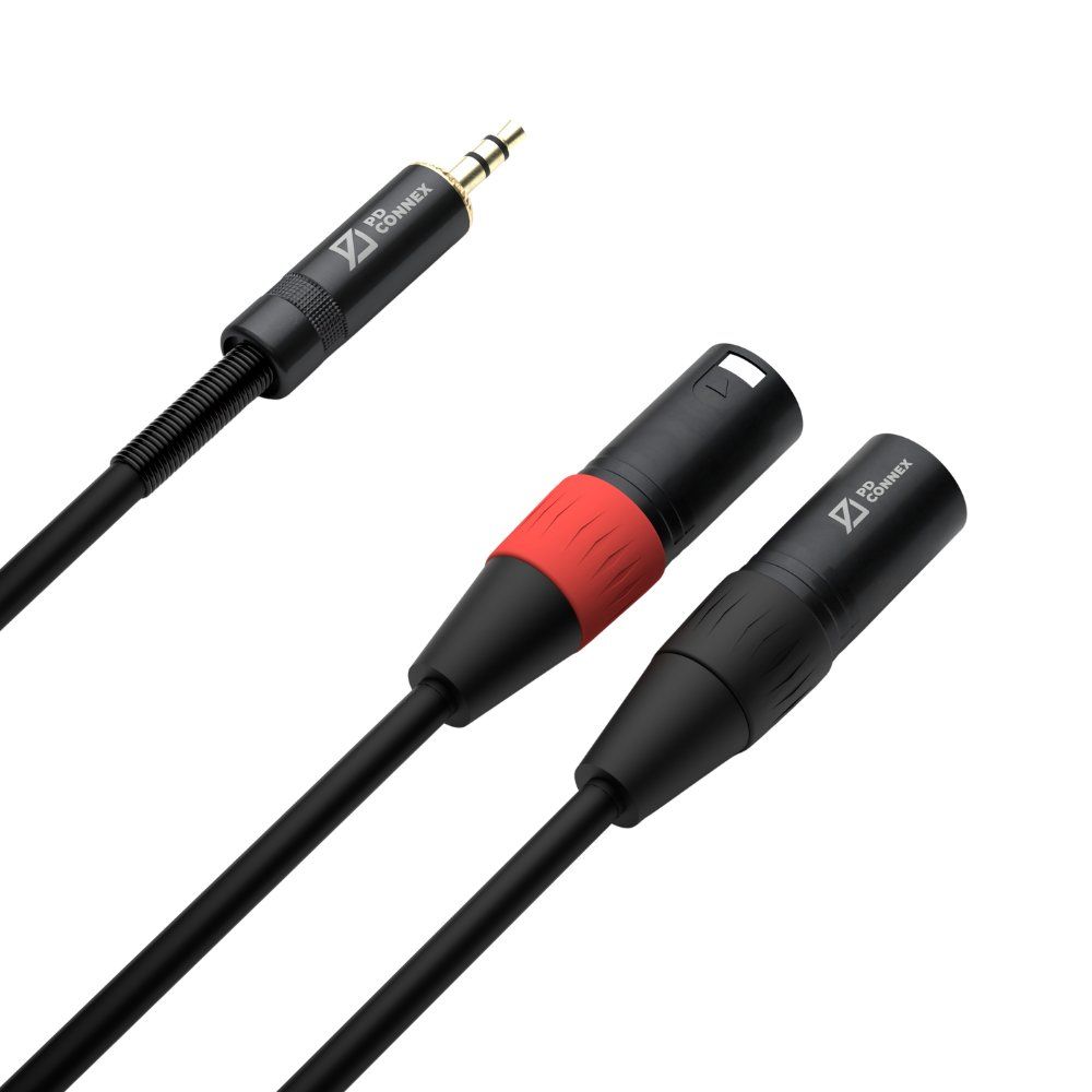 Power Dynamics CX70-3 Cable 2x XLR Male - 3.5mm Stereo 3.0m