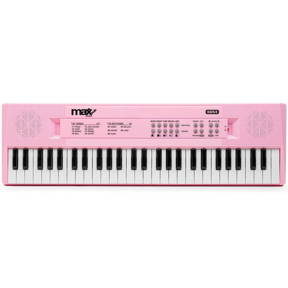 MAX KD54 Electronic Keyboard 54-keys with Battery Pink
