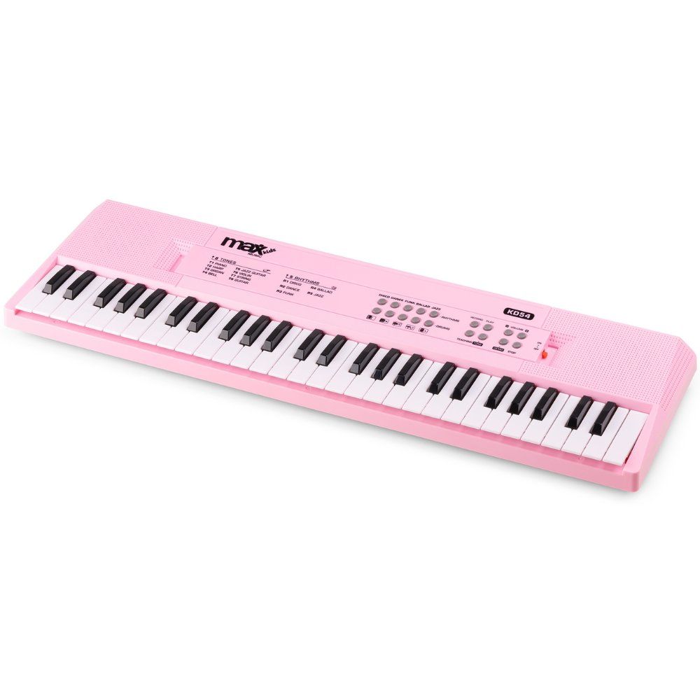 MAX KD54 Electronic Keyboard 54-keys with Battery Pink