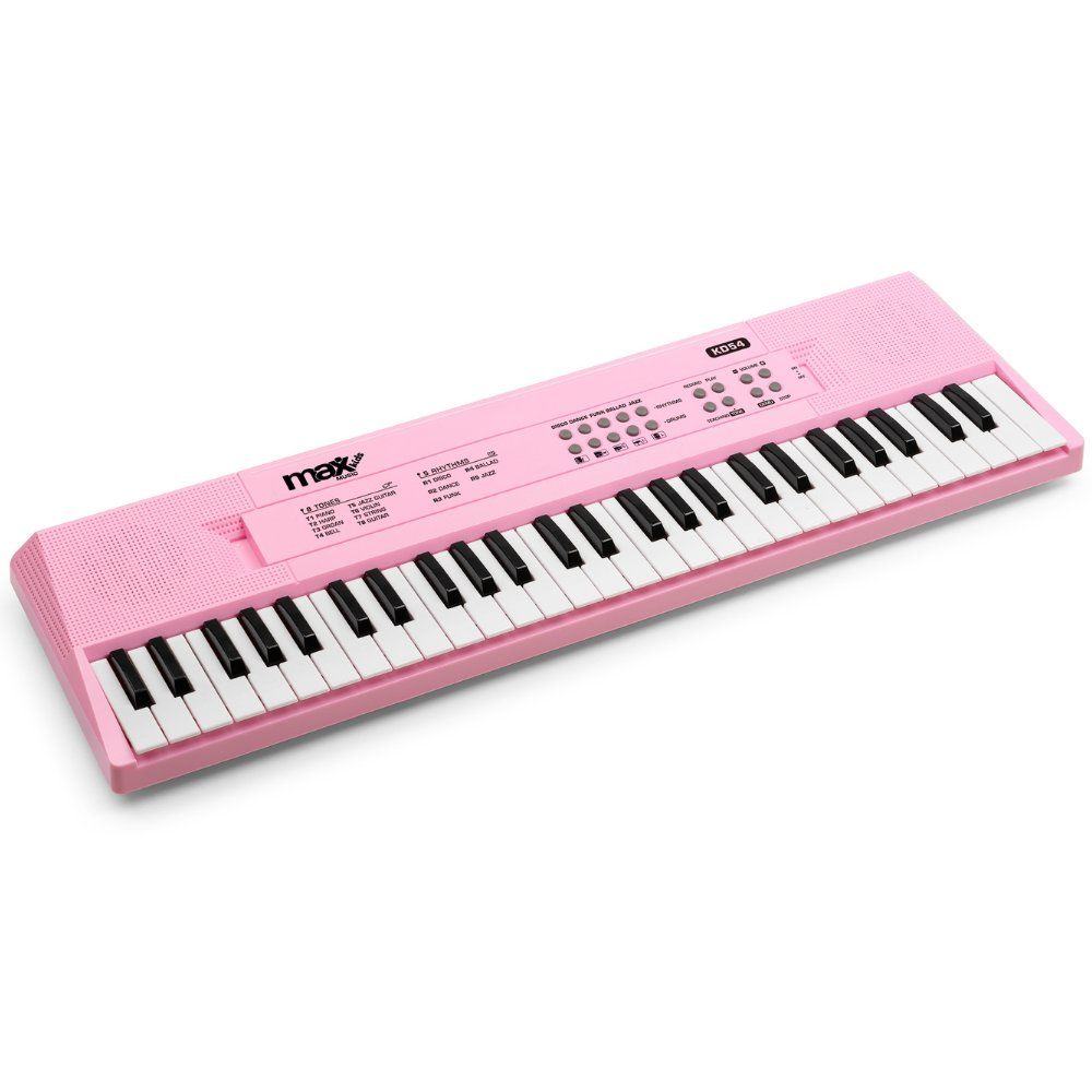 MAX KD54 Electronic Keyboard 54-keys with Battery Pink