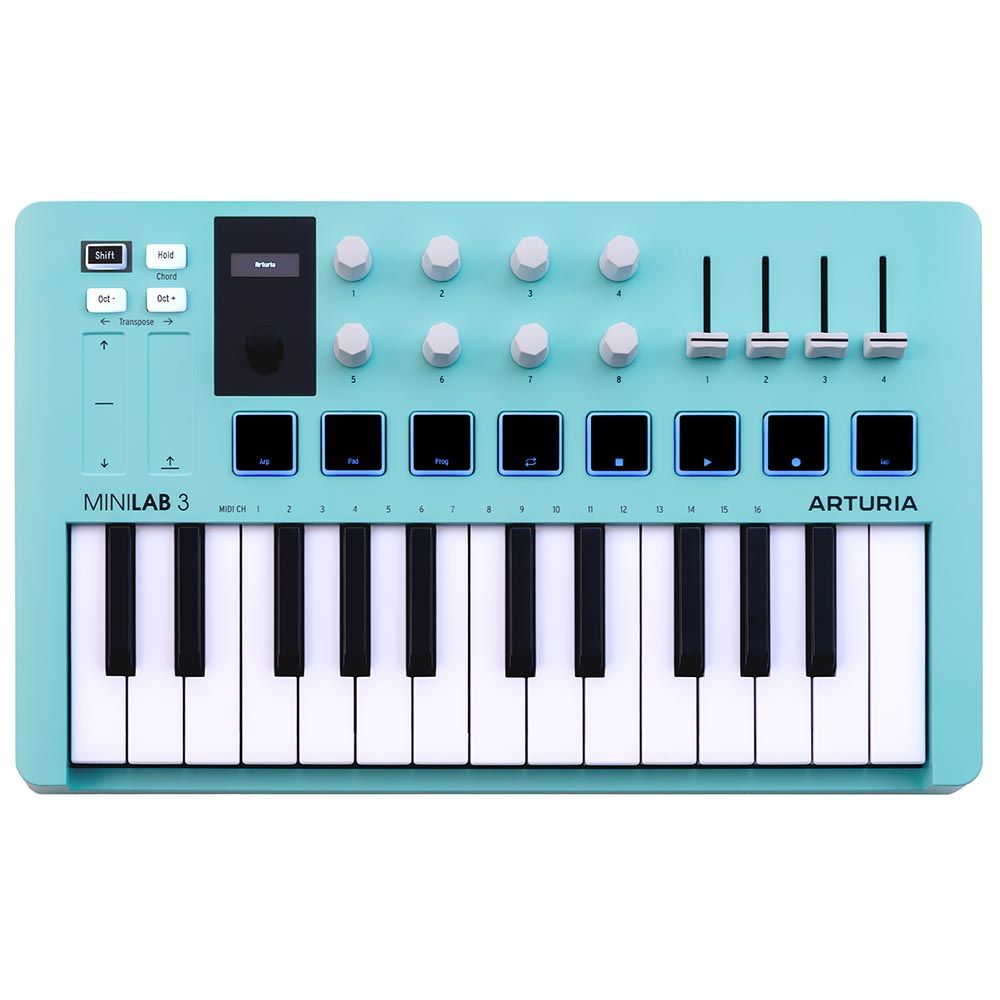 Arturia Minilab Mk3 Mini MIDI Keyboard - Aquamarine Special Edition