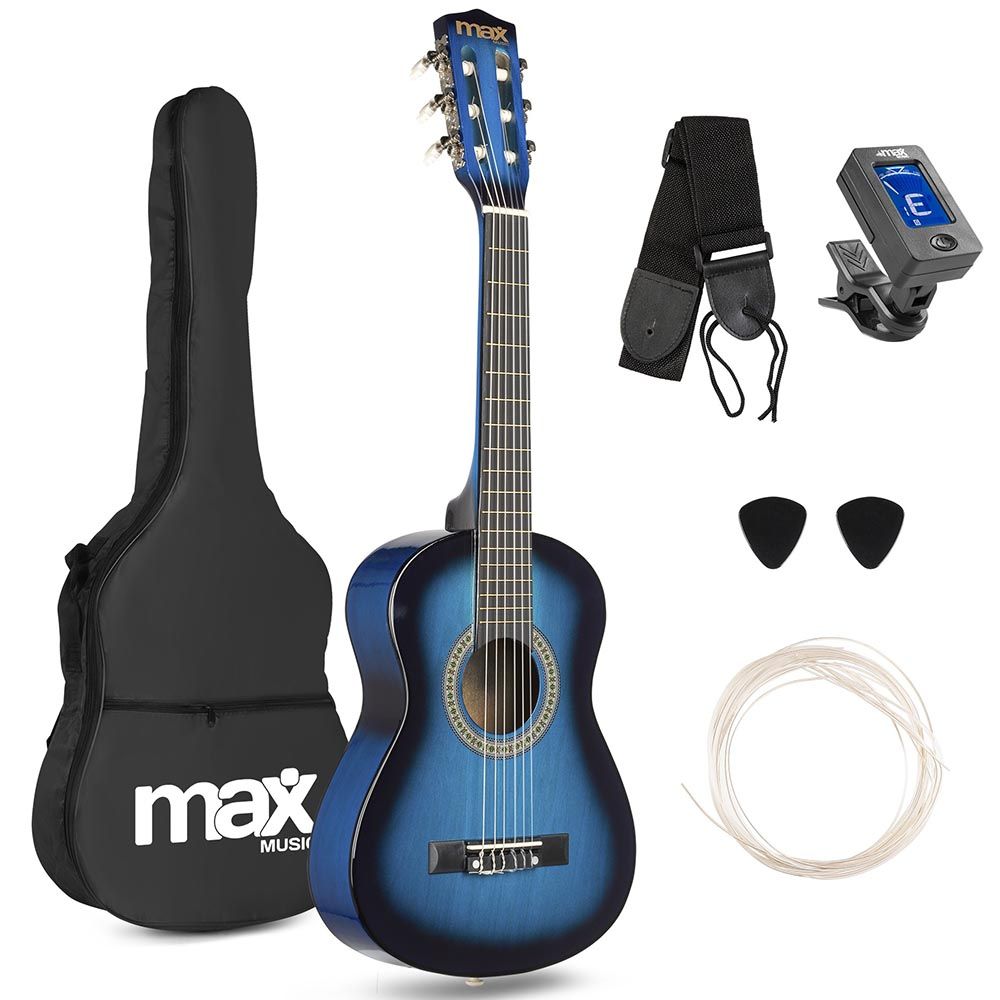 Max SoloArt Junior 1/4 Classic Guitar Pack Blue
