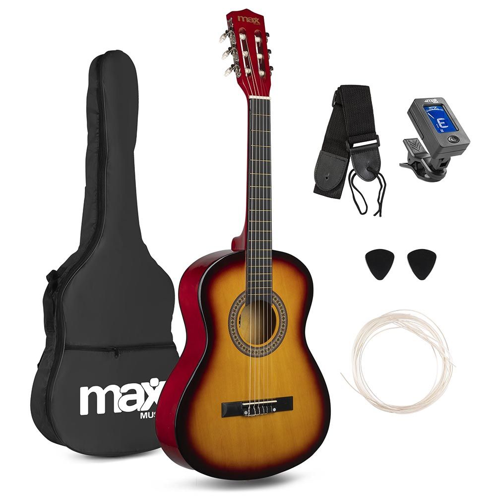 Max SoloArt Junior 3/4 Classic Guitar Pack Sunburst