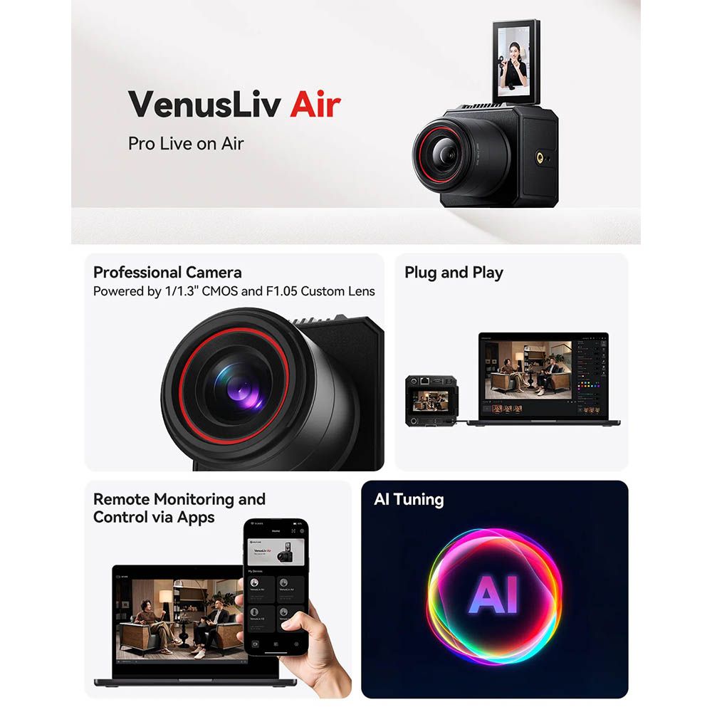 Hollyland VenusLiv Air 4K Wireless Live Streaming Camera