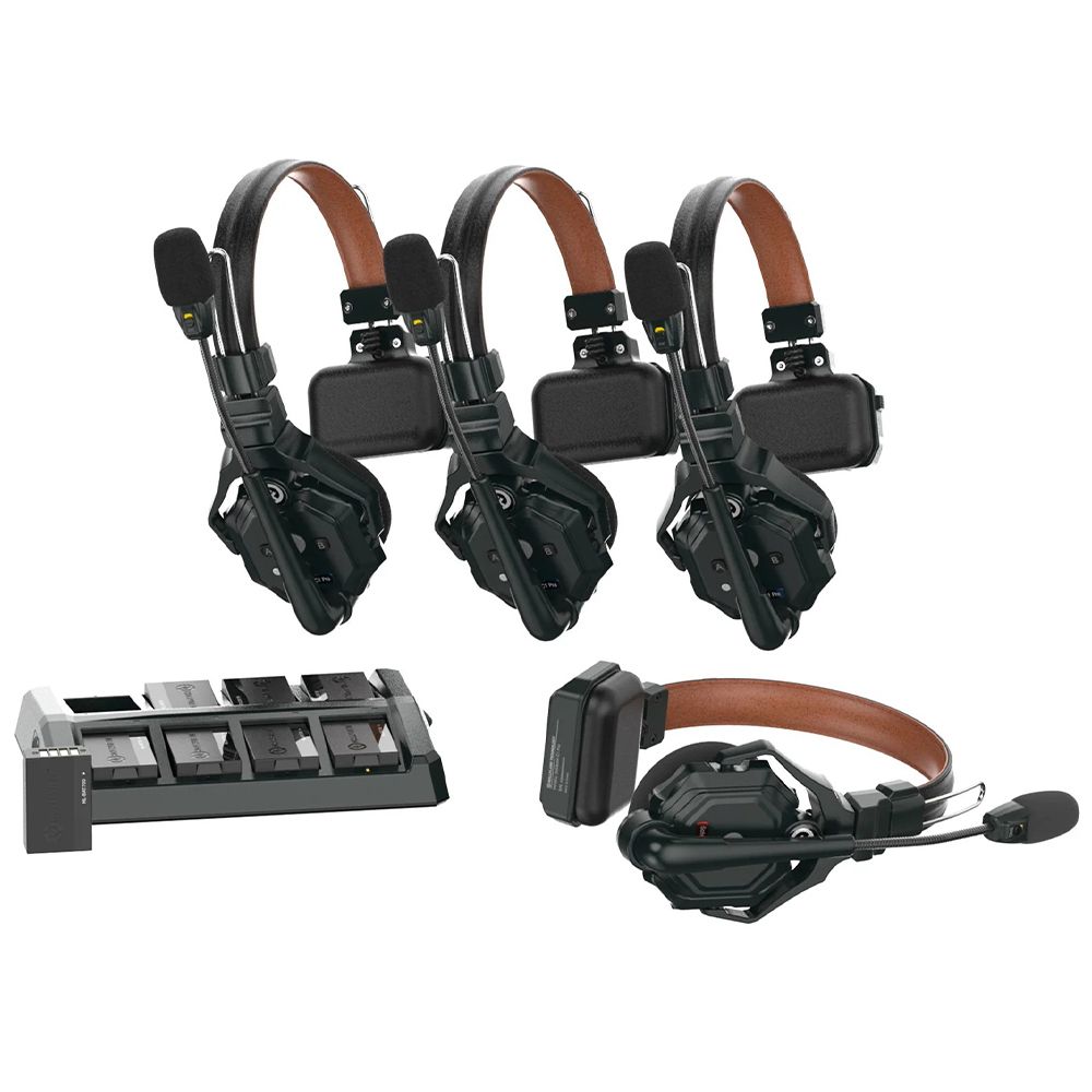 Hollyland C1PRO4S Solidcom C1 Pro-4S Full-Duplex Wireless Intercom System with 4 Headsets