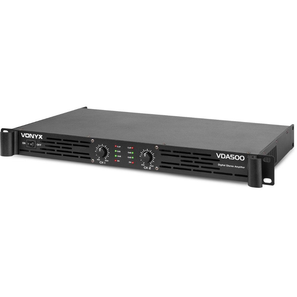 VONYX VDA500 PA Amplifier 1U 2x 250W
