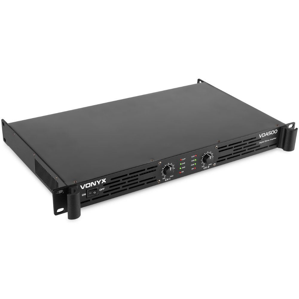 VONYX VDA500 PA Amplifier 1U 2x 250W