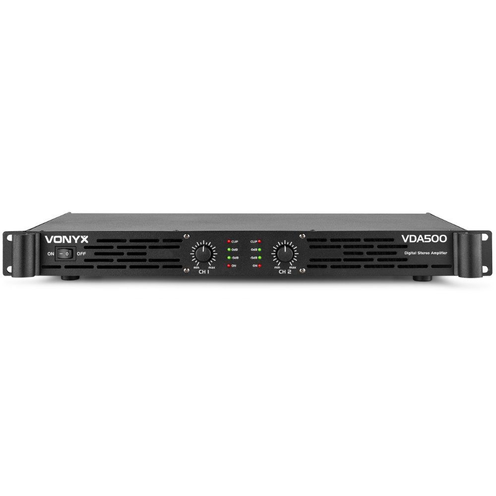 VONYX VDA500 PA Amplifier 1U 2x 250W