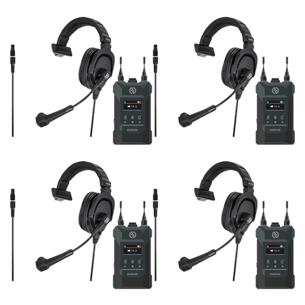 Solidcom M1 Full Duplex Wireless Intercom System with 4 Beltpacks - Image 3