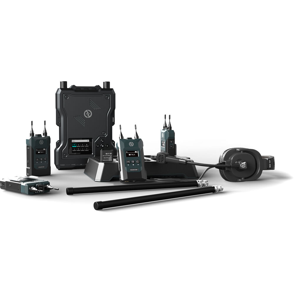 Solidcom M1 Full Duplex Wireless Intercom System with 4 Beltpacks - Image 2