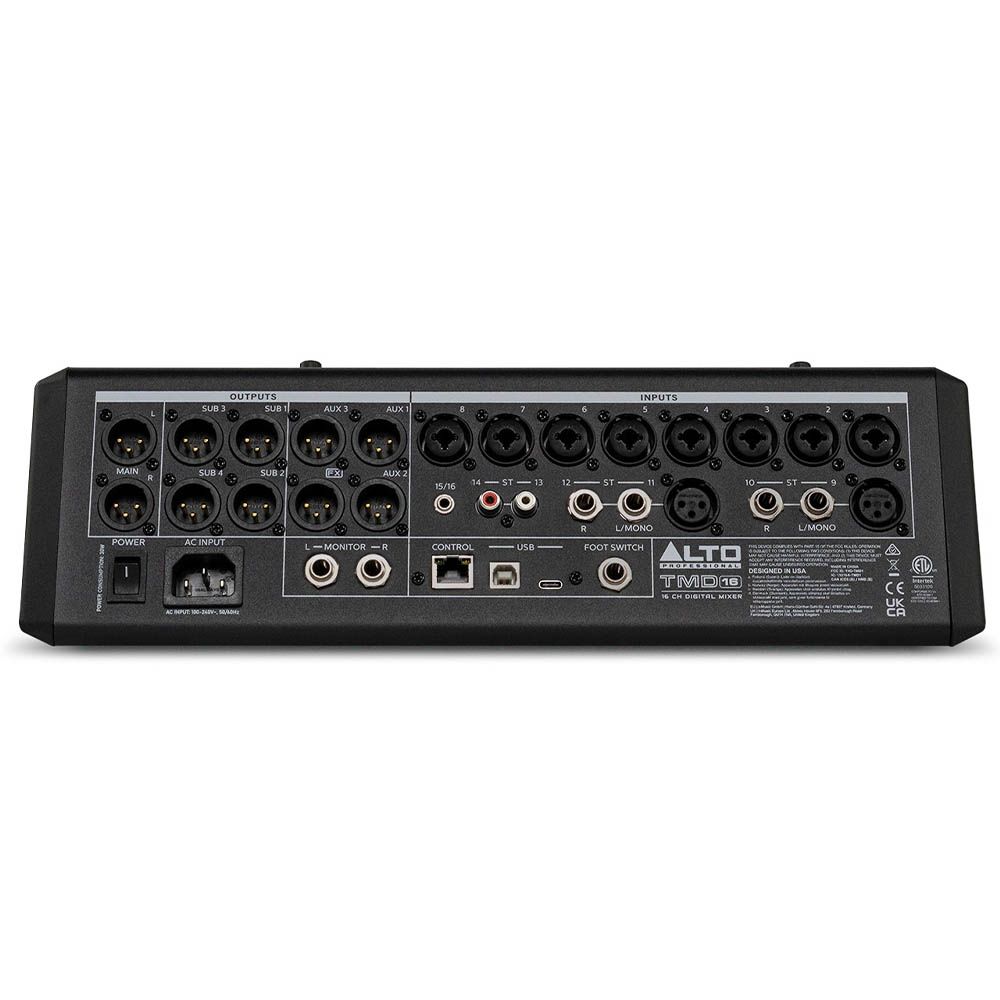 Alto Professional TMD16 16-Channel Compact Digital Mixer with Bluetooth & USB