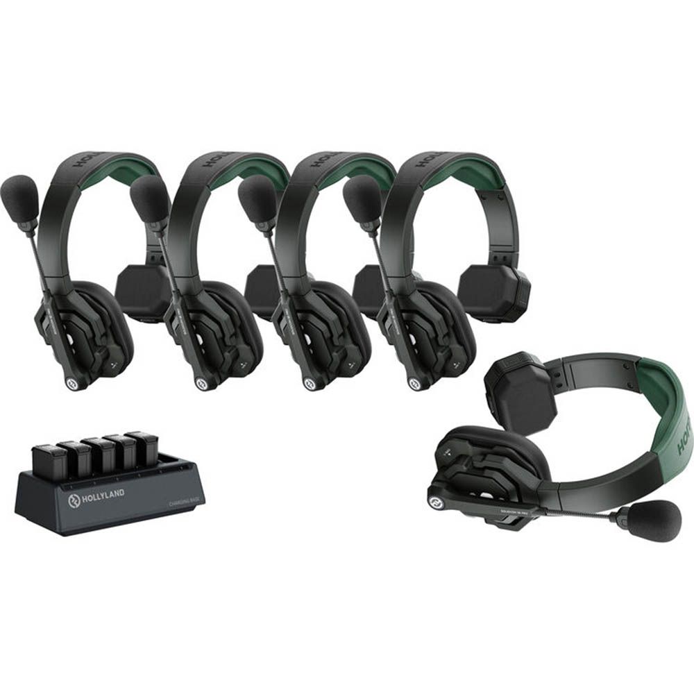 Hollyland SEPRO5S Solidcom SE Pro 5S 5-Person Full-Duplex Single-Ear Headset Intercom System (1.9 GHz)
