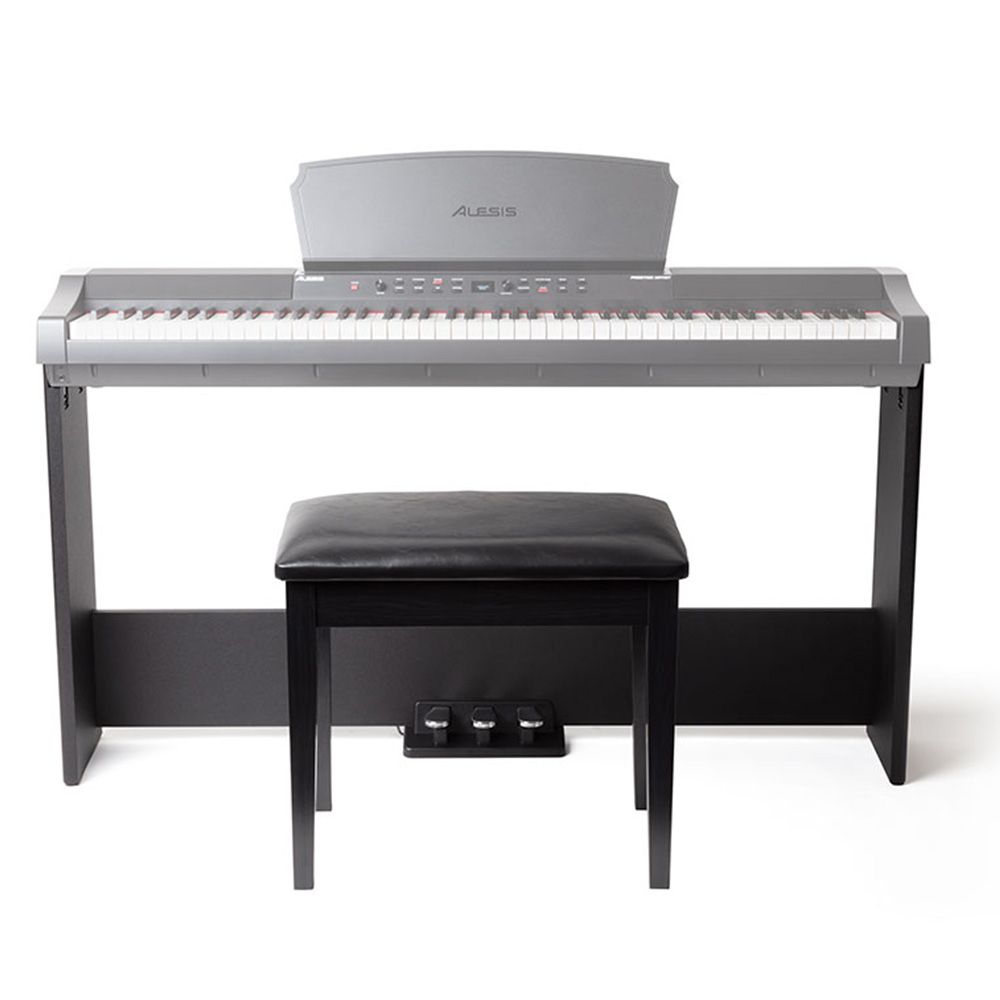 AHB-1 Wooden Piano Stand with 3 Pedals and Bench