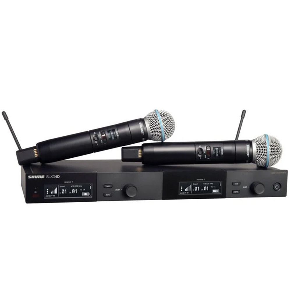 Shure SLXD24D/B58 Digital Wireless Dual Handheld Microphone System with BETA 58A Handheld Transmitters (L57)
