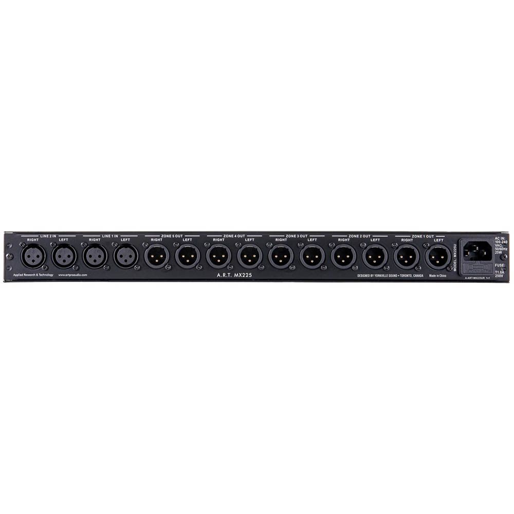 ART MX225 Stereo Dual-Source 5-Zone Distribution Mixer