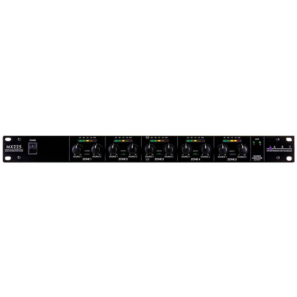 ART MX225 Stereo Dual-Source 5-Zone Distribution Mixer