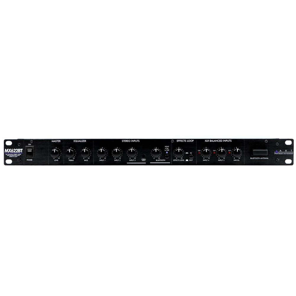 ART MX622BT 6-Channel Stereo Mixer with EQ & Bluetooth