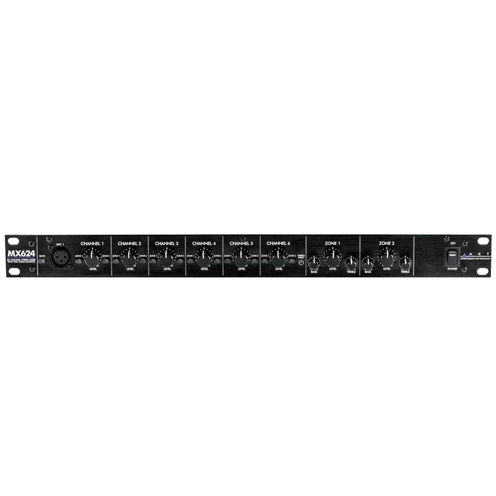 ART MX624 6-Channel Rackmount Zone Mixer