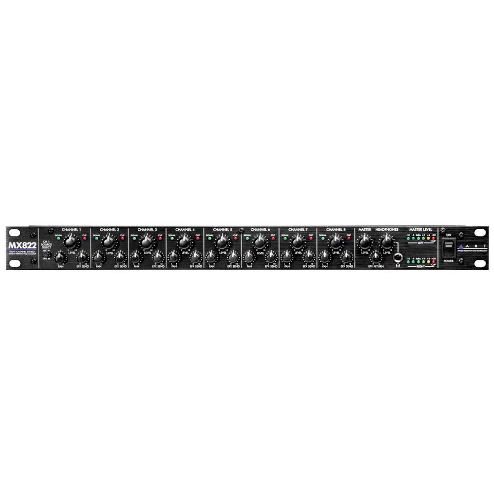 ART MX822 8 Channel Stereo Rackmount Mixer