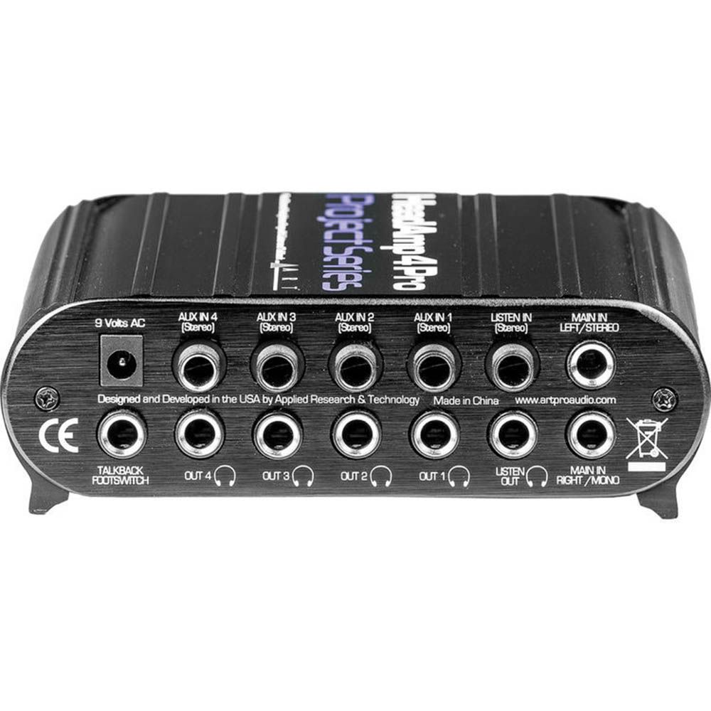 ART HeadAMP 4 Pro Five-Channel Headphone Amplifier with Talkback