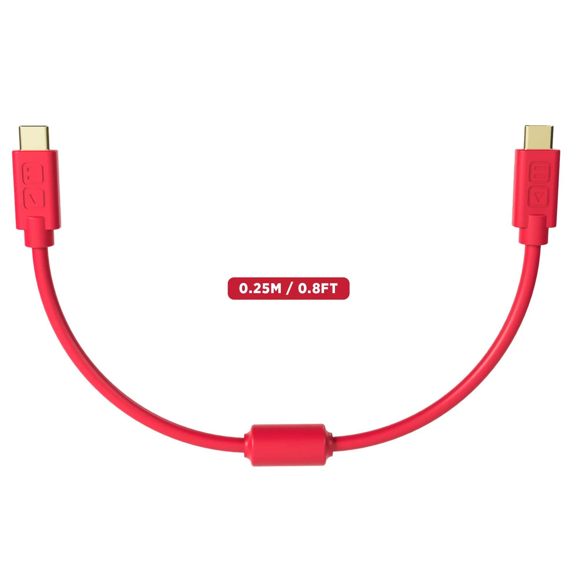 DJ Tech Tools Chroma Cable USB-C to C .25m Red