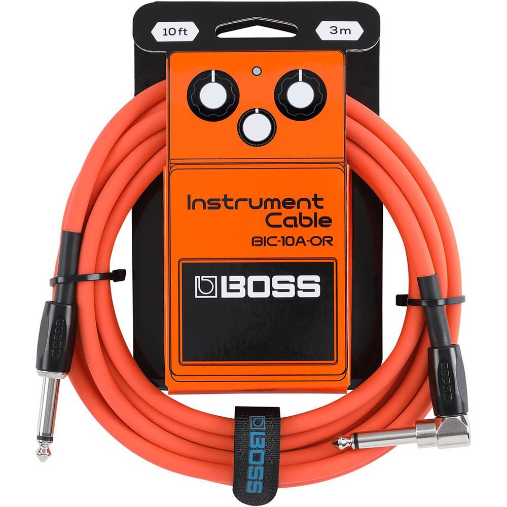 BOSS Pedals BIC-10A-BK Instrument Cable 10ft/3m - Orange