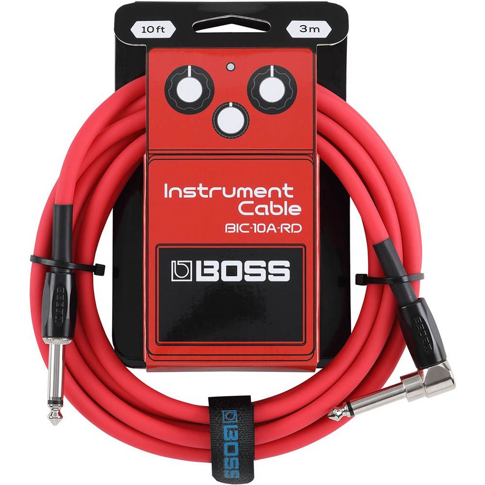 BOSS Pedals BIC-10A-BK Instrument Cable 10ft/3m - Red