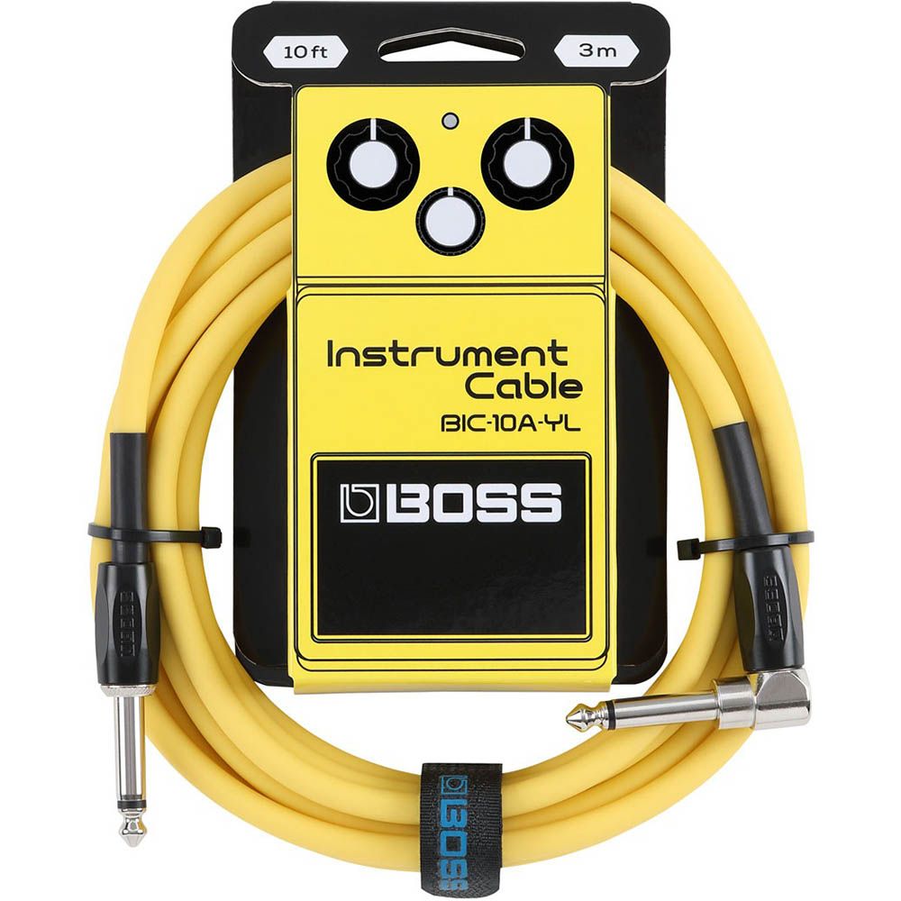 BOSS Pedals BIC-10A-BK Instrument Cable 10ft/3m - Yellow