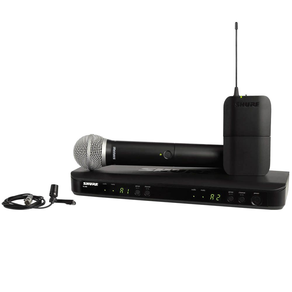 Shure BLX1288/CVL Wireless Combo System with PG58 Handheld and CVL Lavalier