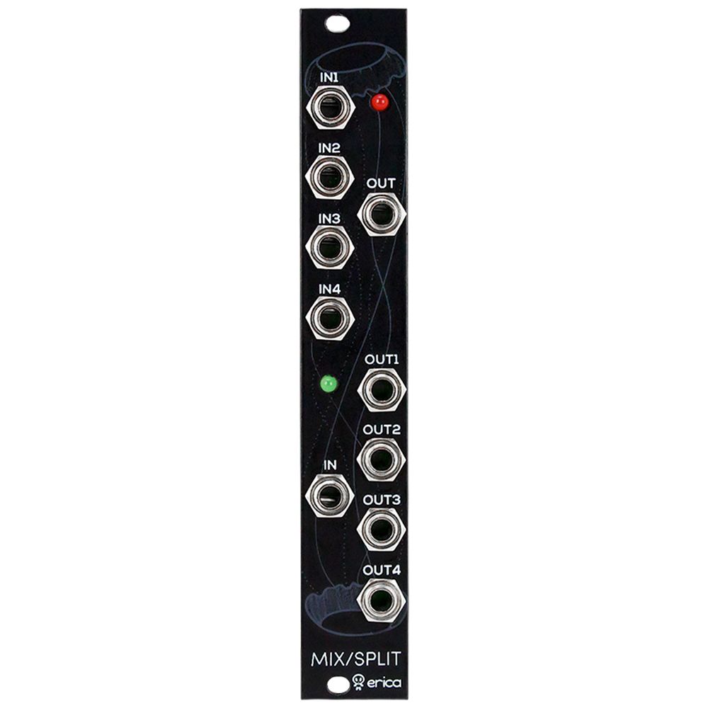 Erica Synths Black Mixer / Splitter v2 4HP Eurorack Utility Module