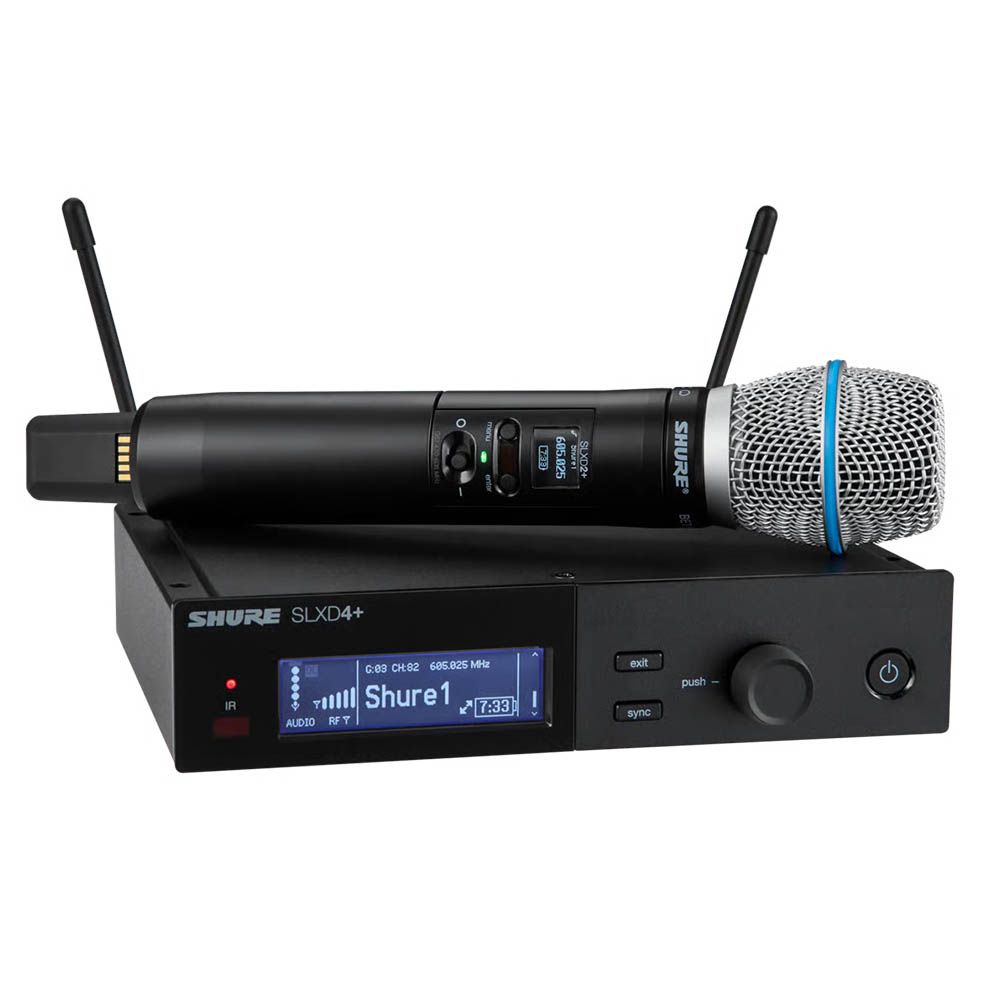 Shure SLXD24+/B87A Digital Wireless Handheld System with Beta47A Supercardioid Condenser Microphone (L57)