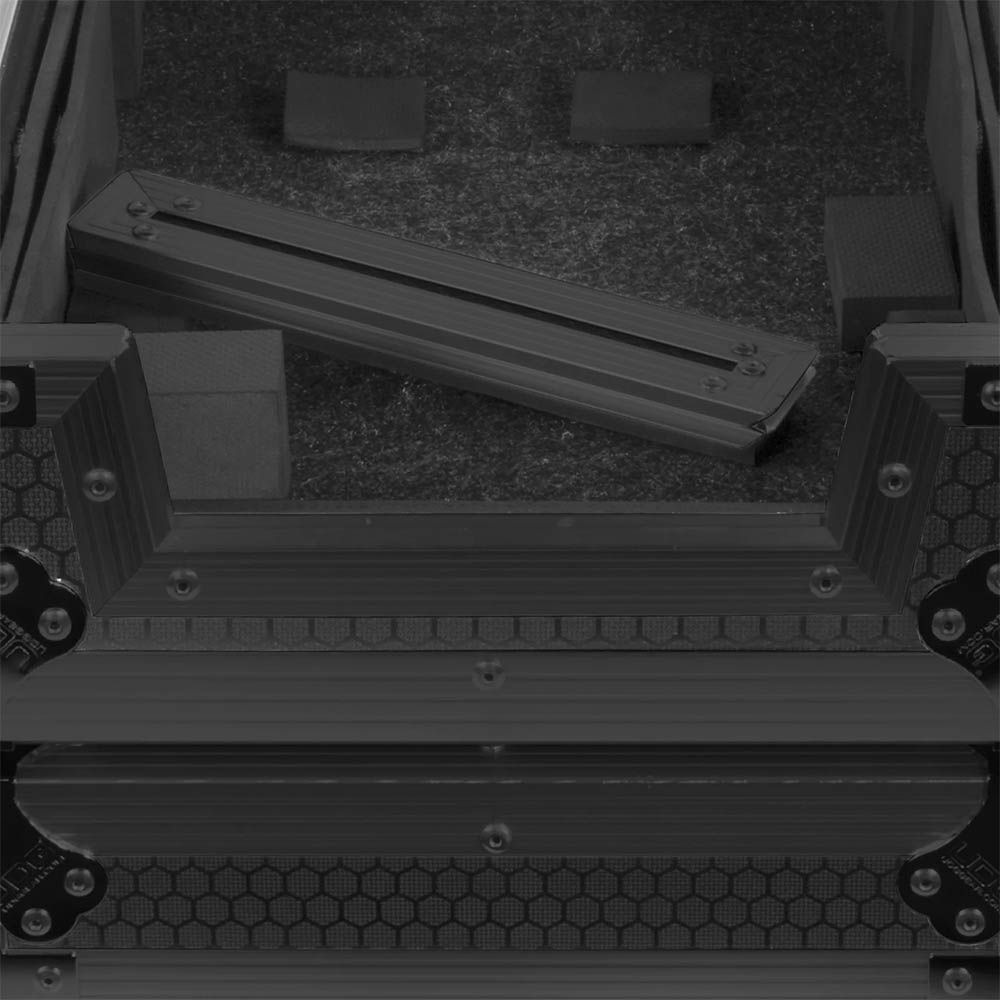 UDG U91075BL Ultimate Flight Case Pioneer DJ XDJ-RX3 Black Plus Laptop Shelf + Wheels