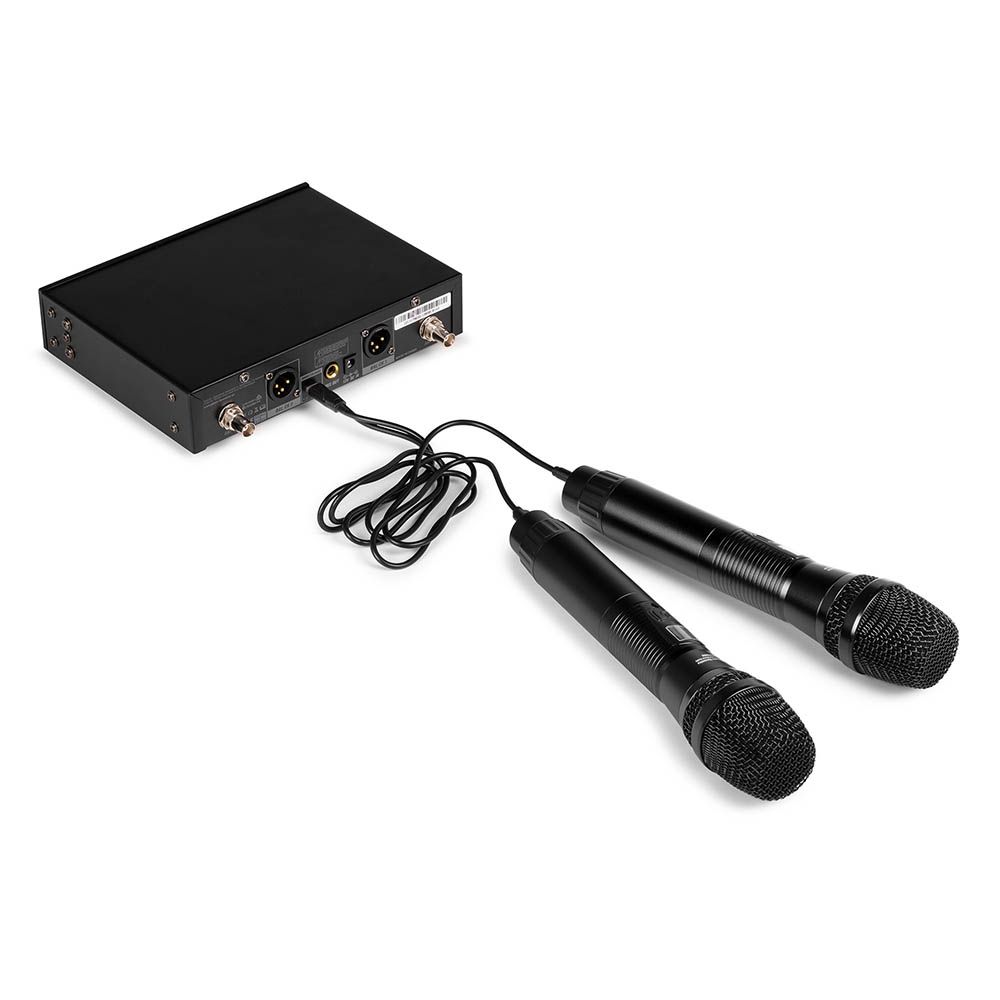Power Dynamics PD522 UHF Wireless Microphone Set with 2 Handheld Microphones