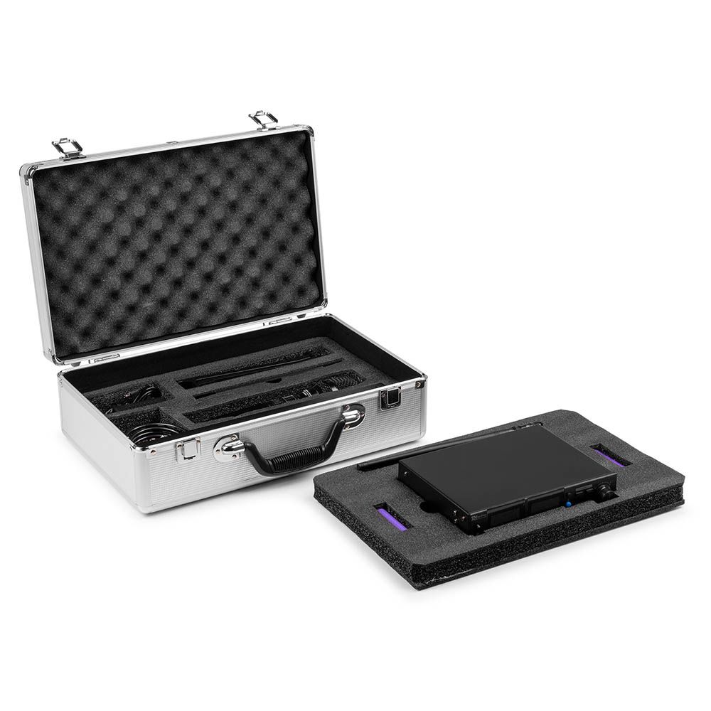 Power Dynamics PD522 UHF Wireless Microphone Set with 2 Handheld Microphones