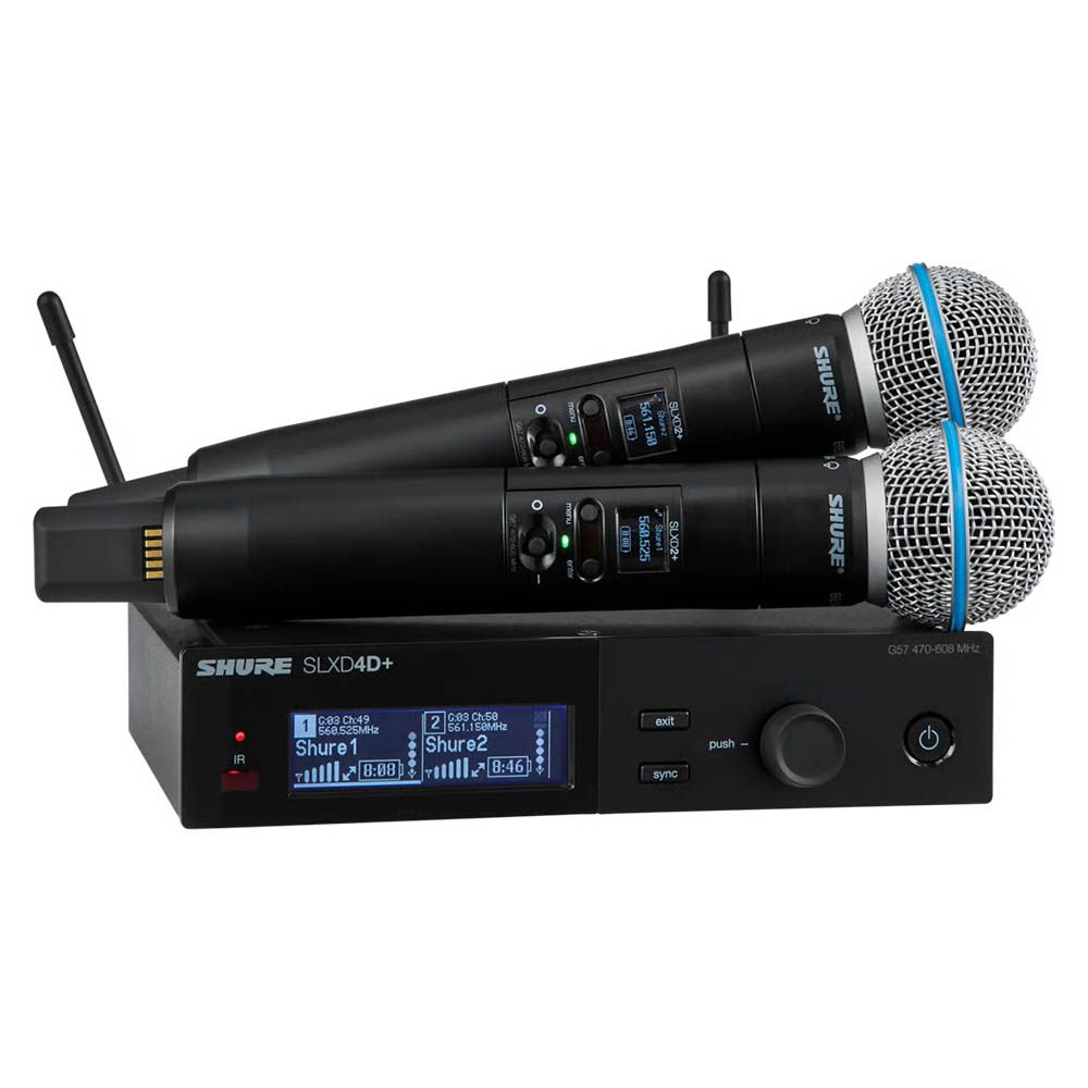 Shure SLXD24+/B58 H58 Digital Dual Wireless Handheld System