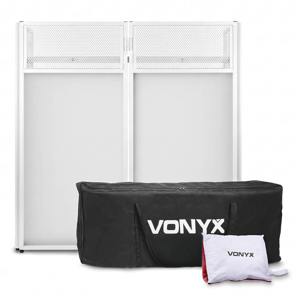 Vonyx DB4W Foldable DJ Booth System Pro White