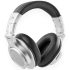 Vonyx HDX-120 Over-Ear DJ Headphones (Silver/Aluminium)