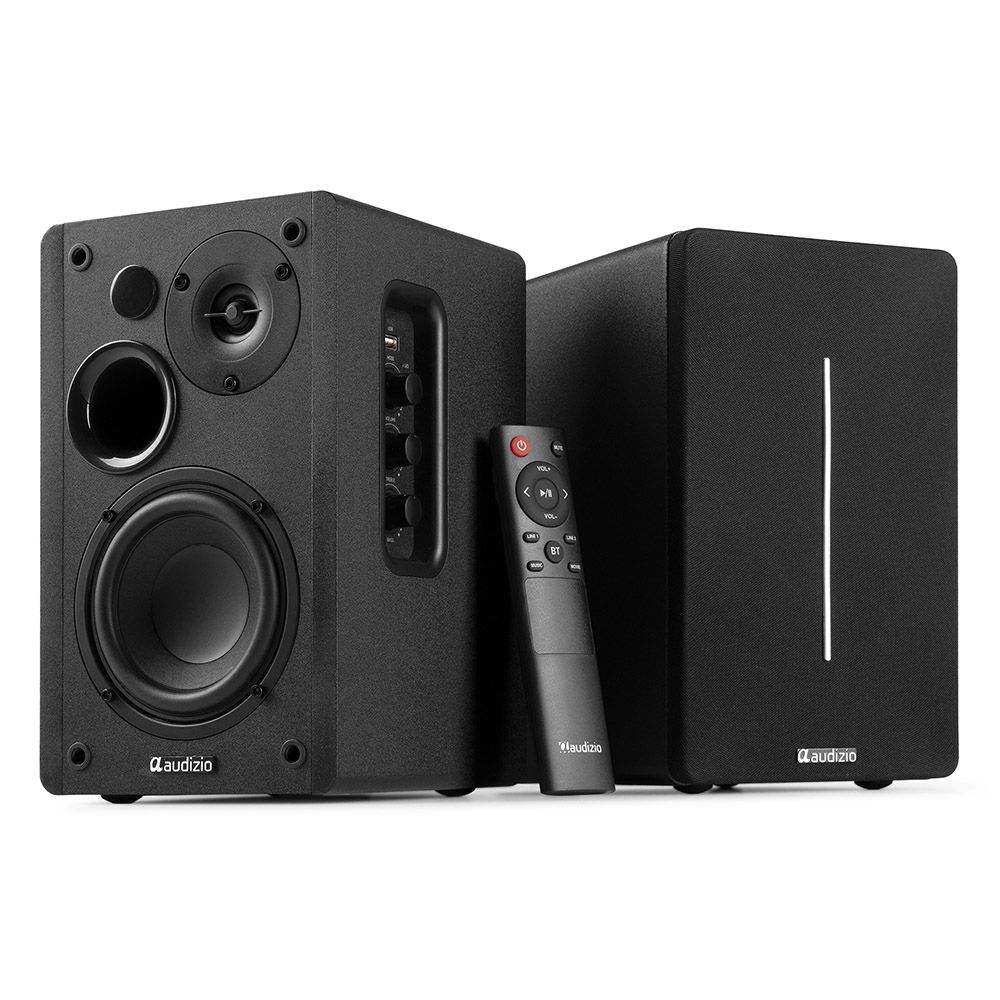 Audizio KS01B Active Bookshelf Speaker Set 120W BT Black