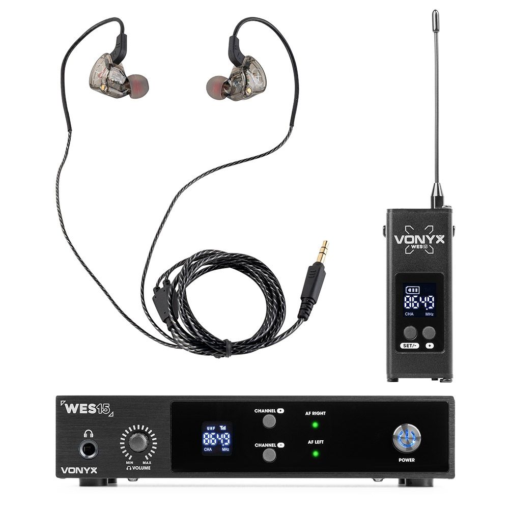 Vonyx WES15 Single Channel UHF In-Ear Monitoring System