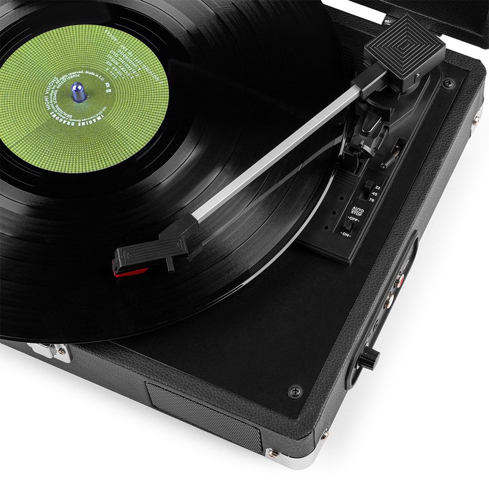 Audizio RP111BK Black Briefcase Record Player - Image 4