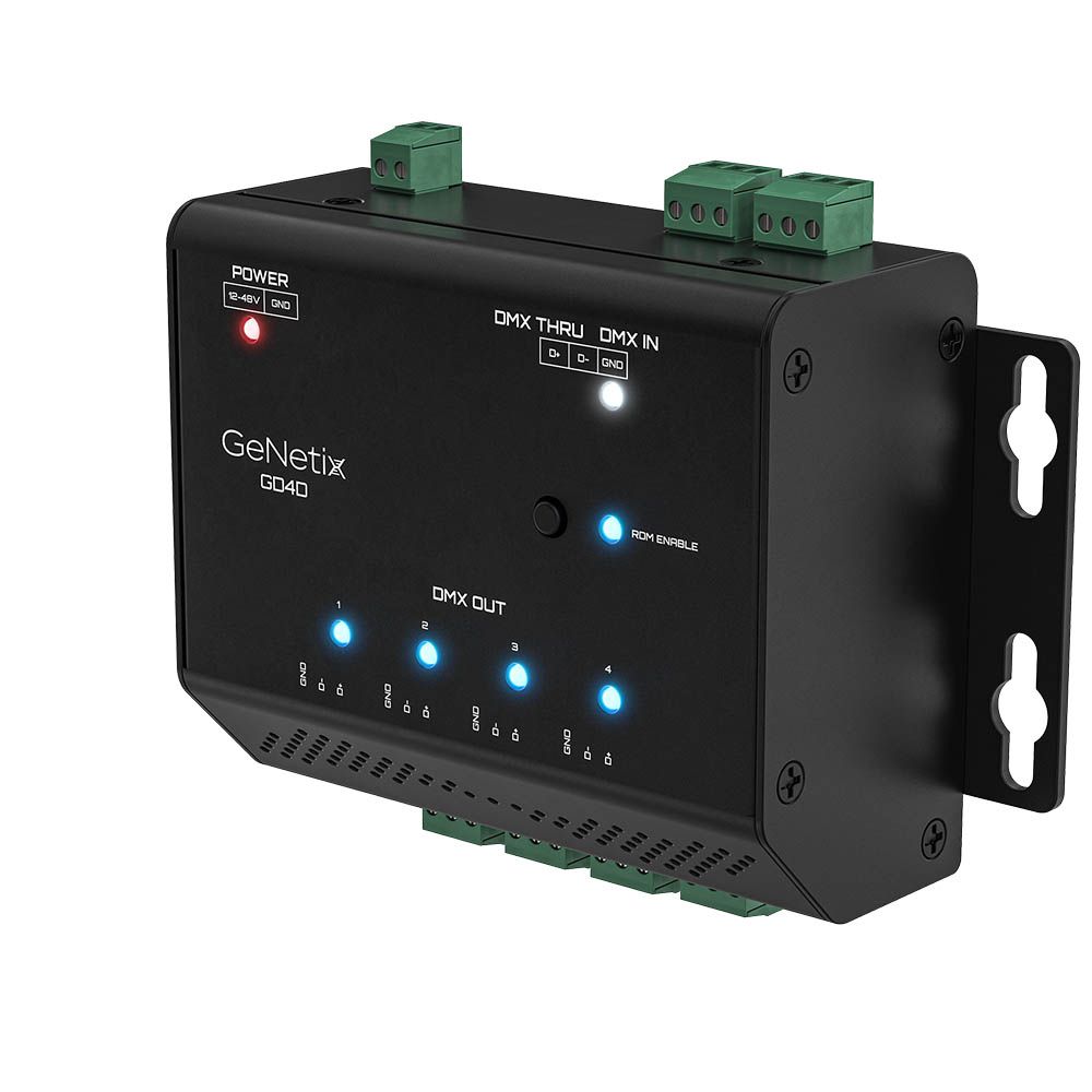 Chamsys GeNetix GD4D DIN Rail Mountable 4-Port DMX Splitter