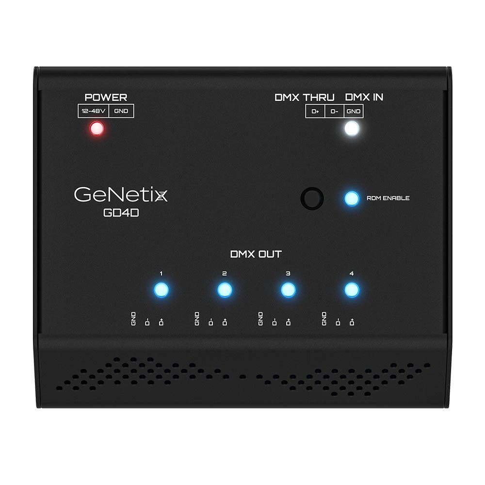 Chamsys GeNetix GD4D DIN Rail Mountable 4-Port DMX Splitter