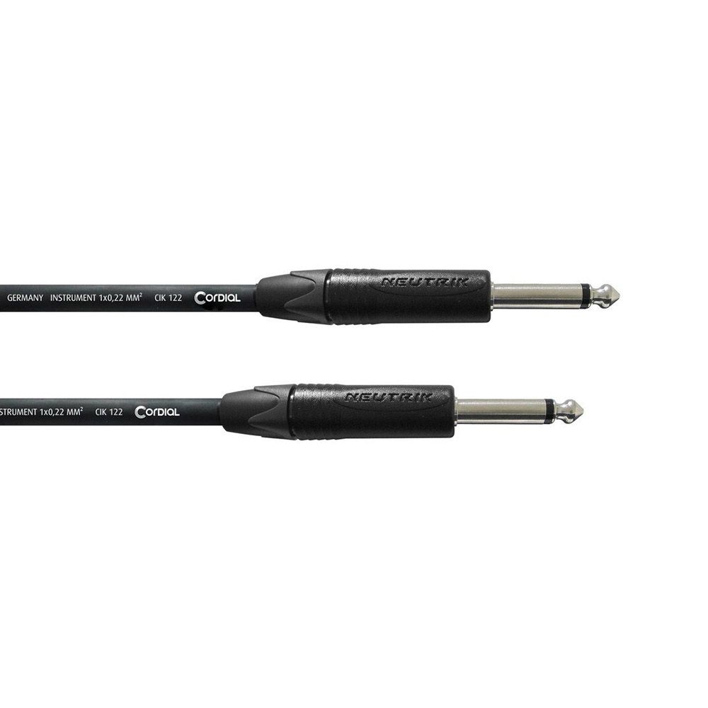Cordial Select NEUTRIK 2x Plug 6.3mm Mono Black (6m)