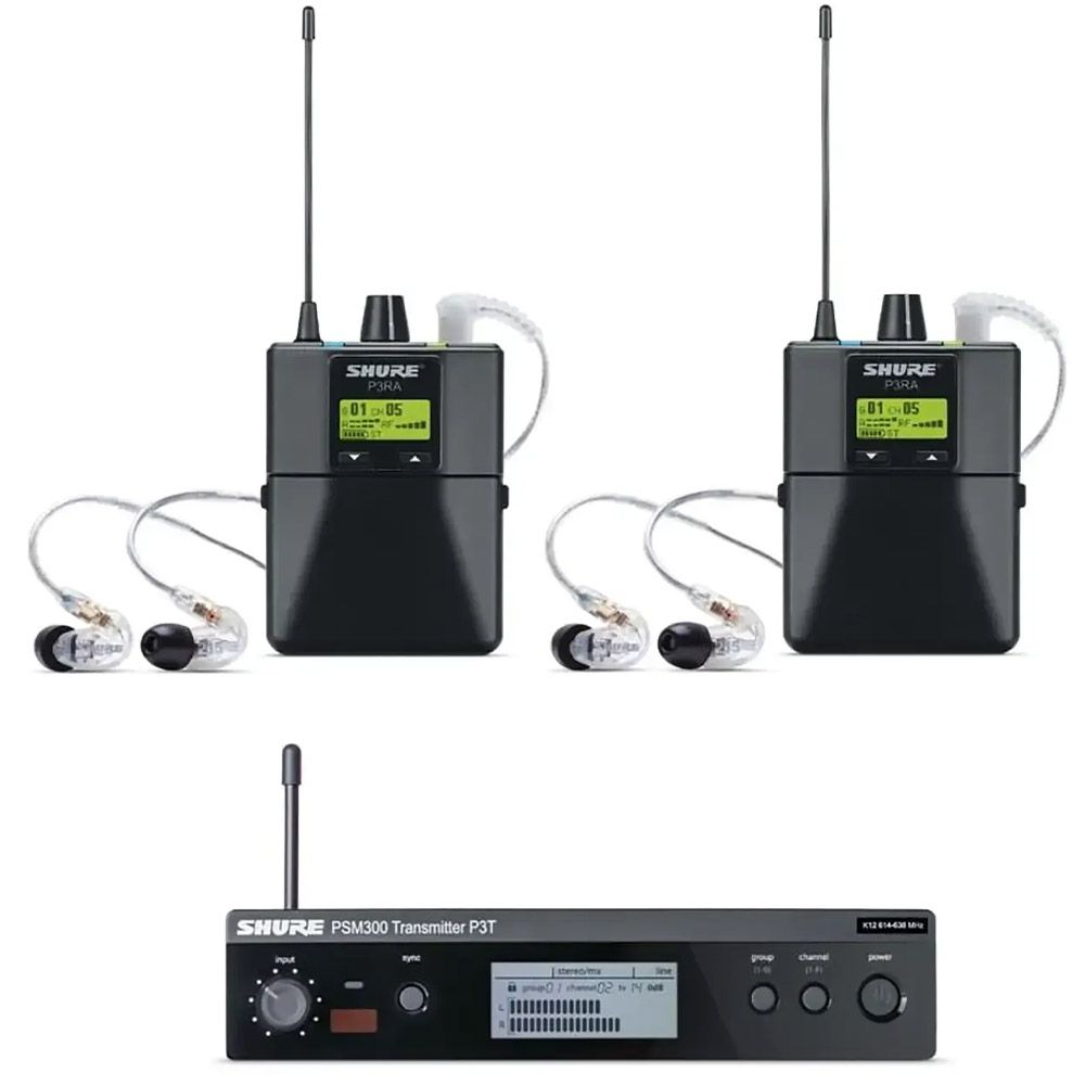 Shure P3TRA215TL19 Twin Wireless System (630-654 MHz)