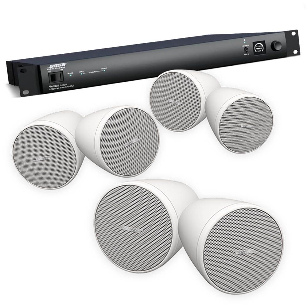 Bose Professional Veritas 2160BH Mixer Amplifier & 3 Pairs FreeSpace FS2P Speakers (White)