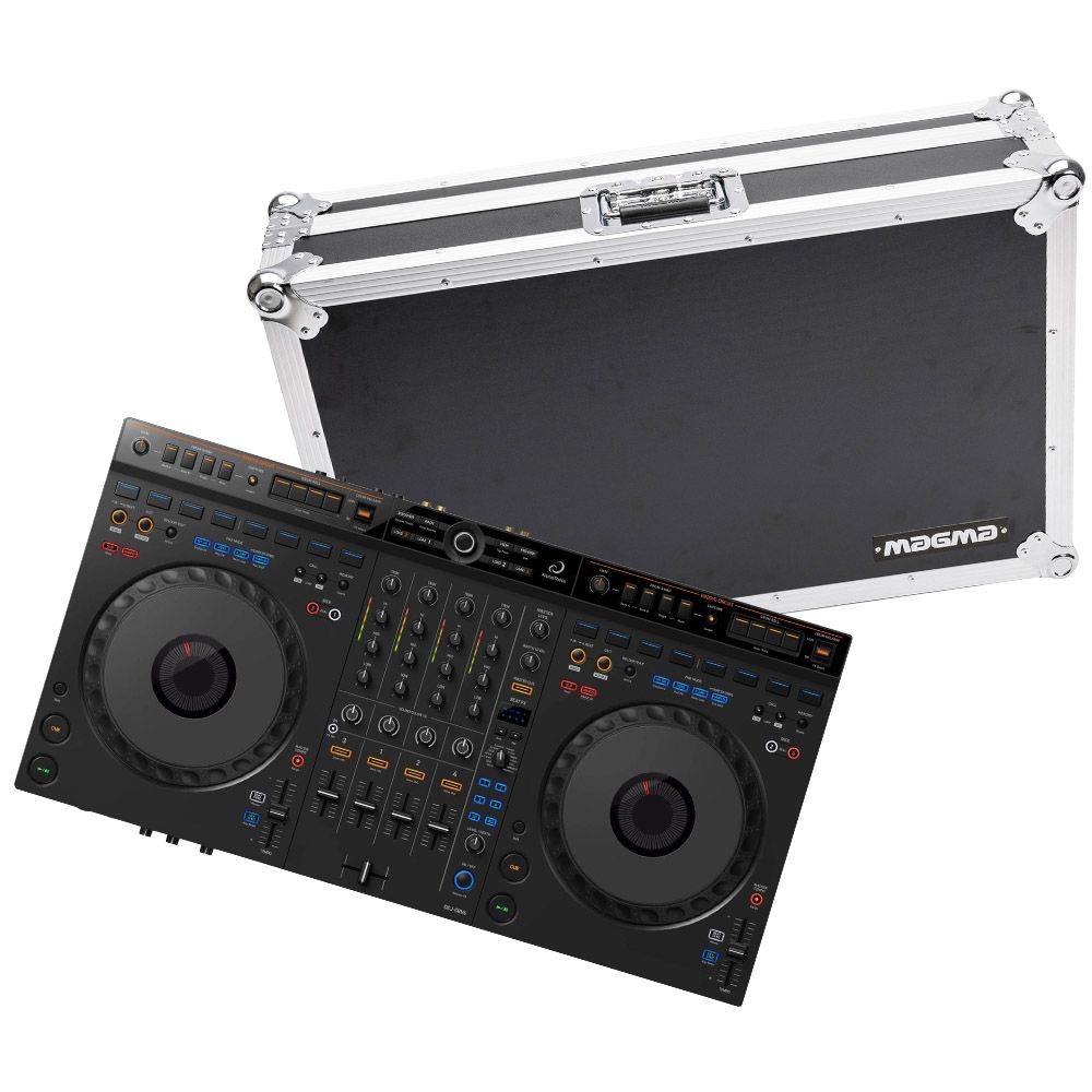 AlphaTheta DDJ-GRV6 4-Channel DJ Controller & Magma 41037 DJ Controller Workstation Case