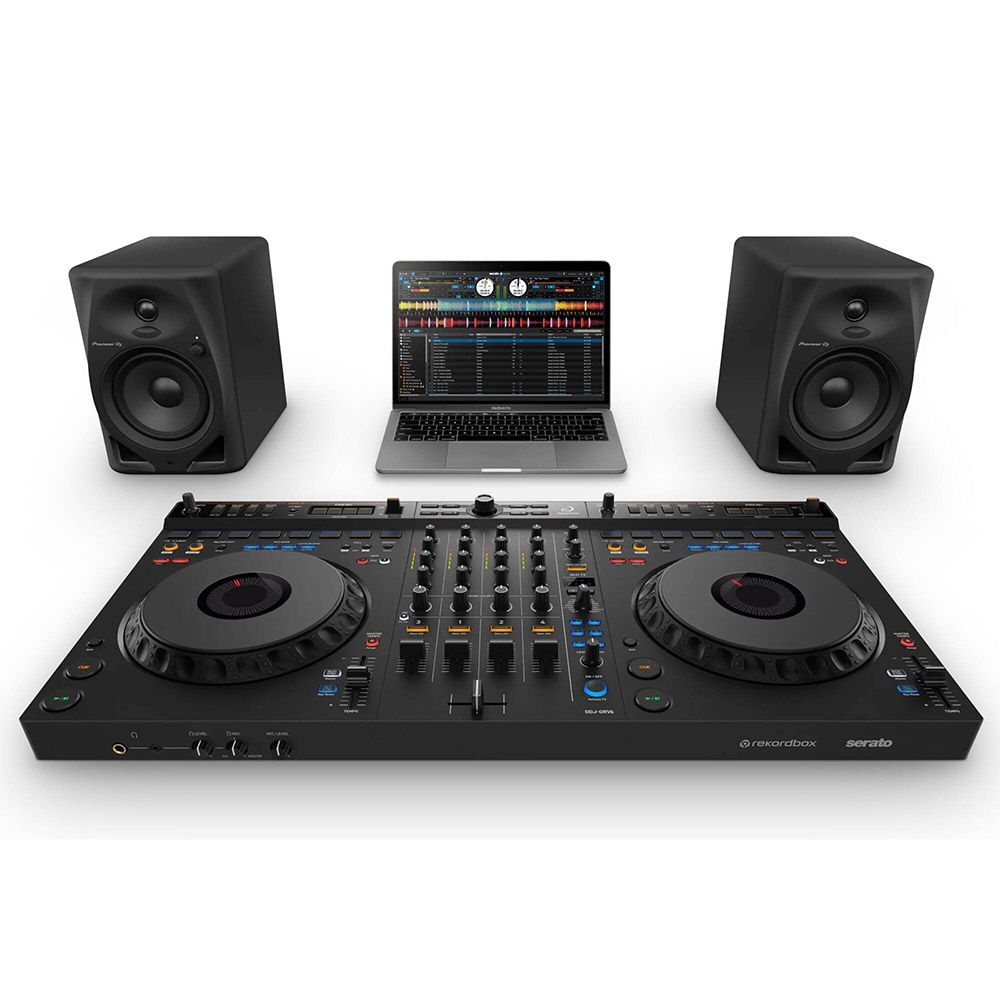 AlphaTheta DDJ-GRV6 4-Channel DJ Controller & Magma 41037 DJ Controller Workstation Case