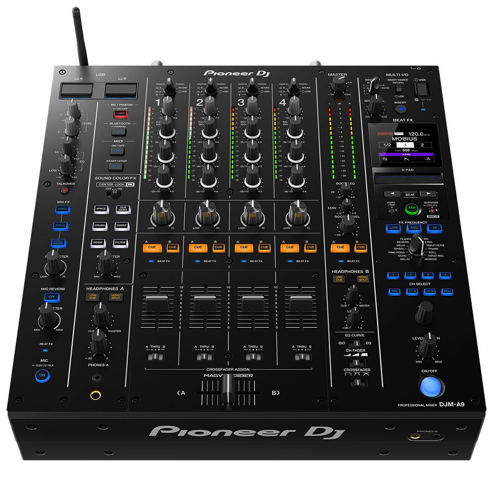 Pioneer DJ DJM-A9 4-Channel Professional DJ Mixer with Magma MGA41025 Hardcase
