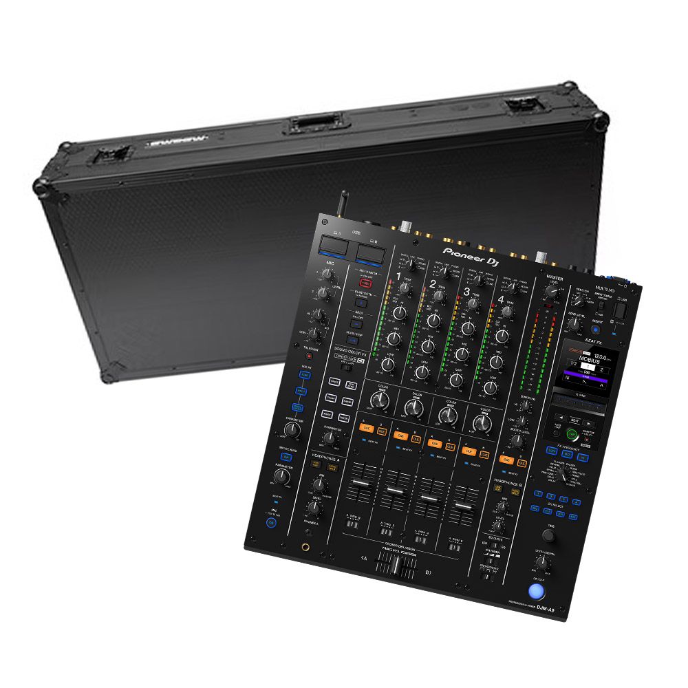 Pioneer DJ DJM-A9 Mixer with Magma Multi-Format Case Set