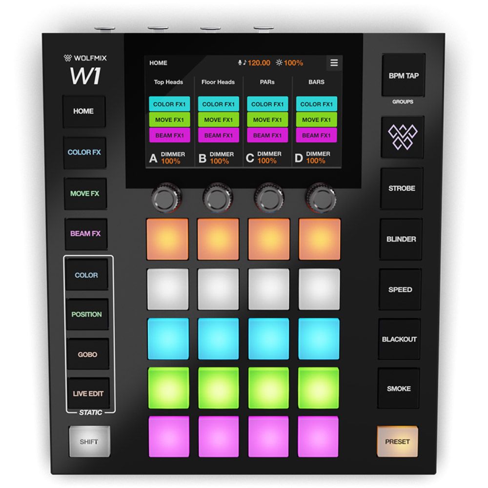 WOLFMIX W1 - Standalone performance DMX lighting controller